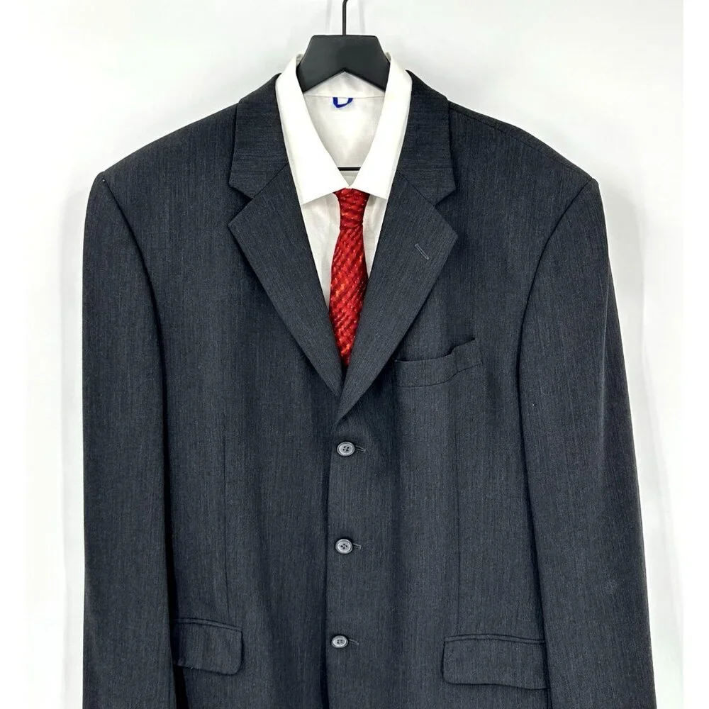 vintage 80s 90s EMANUEL UNGARO EMANUEL blazer jacket european designer gray 42L